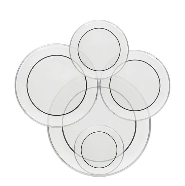 5pcs Clear Drum Head Set 12/13/14/16/22 inch Standard Drumhead Pack Replacement
