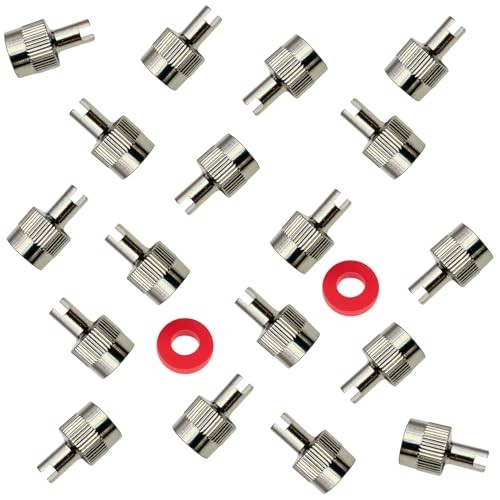 Brass Tire Valve Caps (25 Pack) Heavy-Duty Stem Covers | REMOVER CAPS(25pcs)