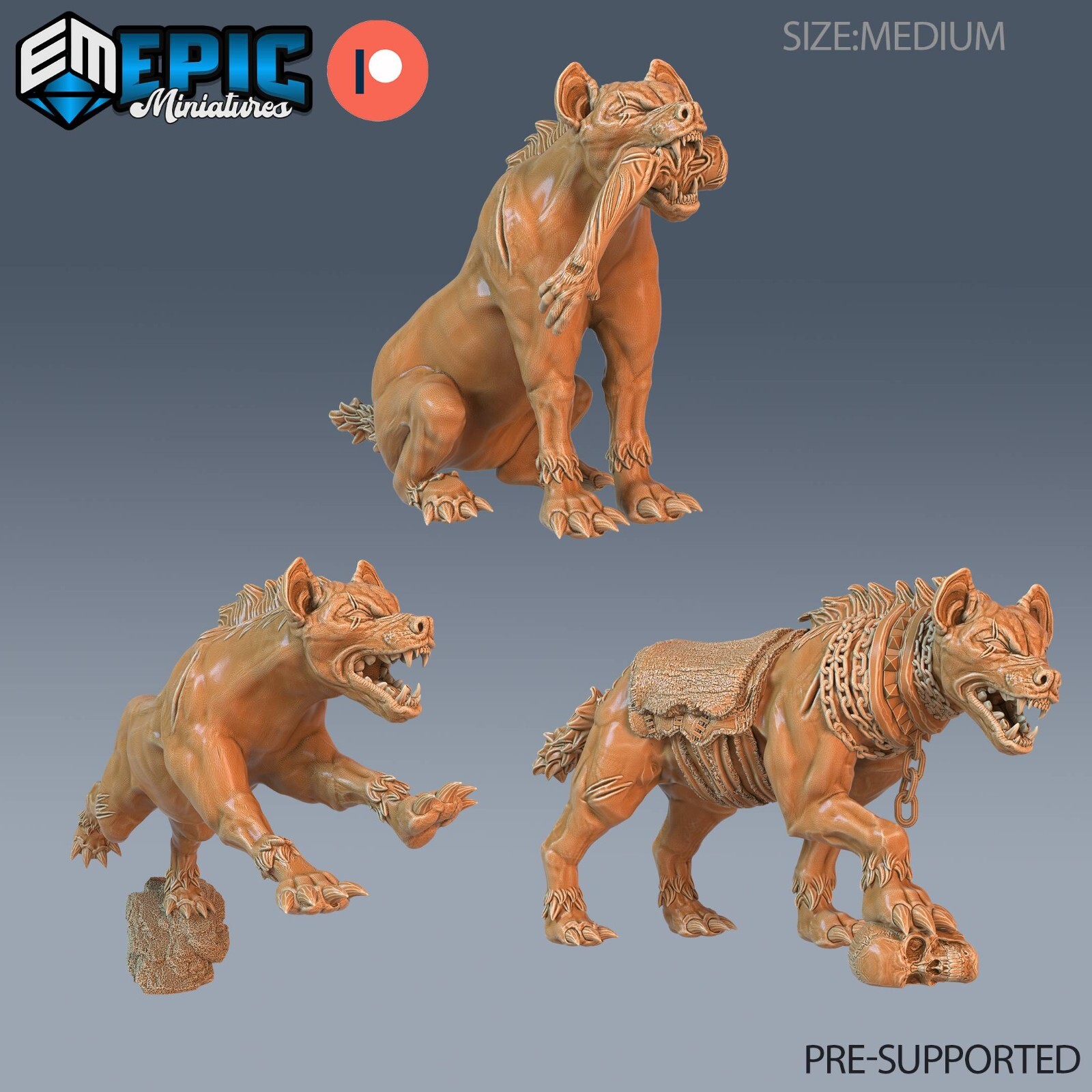 HYENA D&D Dungeons and Dragons Monster Miniature, Epic Miniatures 28mm