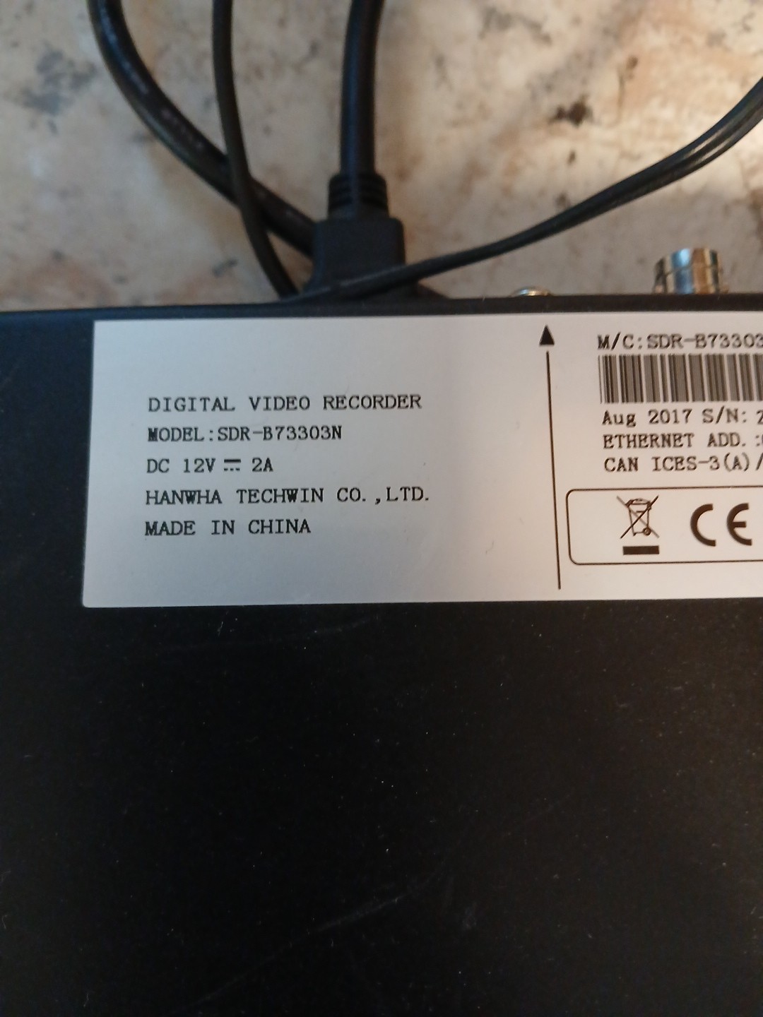 Samsung Video Recorder SDR-B73303N No Remote