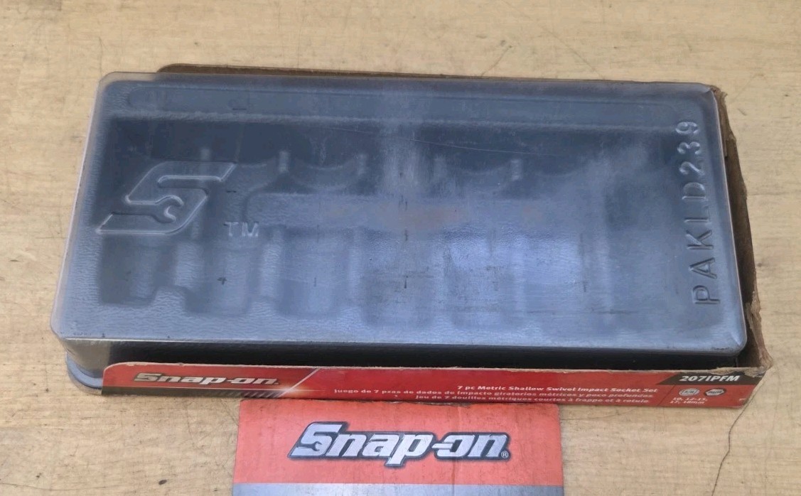 New Snap On PAKTY469-Tray W/ Lid For 207IPFM 7Pc Metric Swivel Impact Socket Set