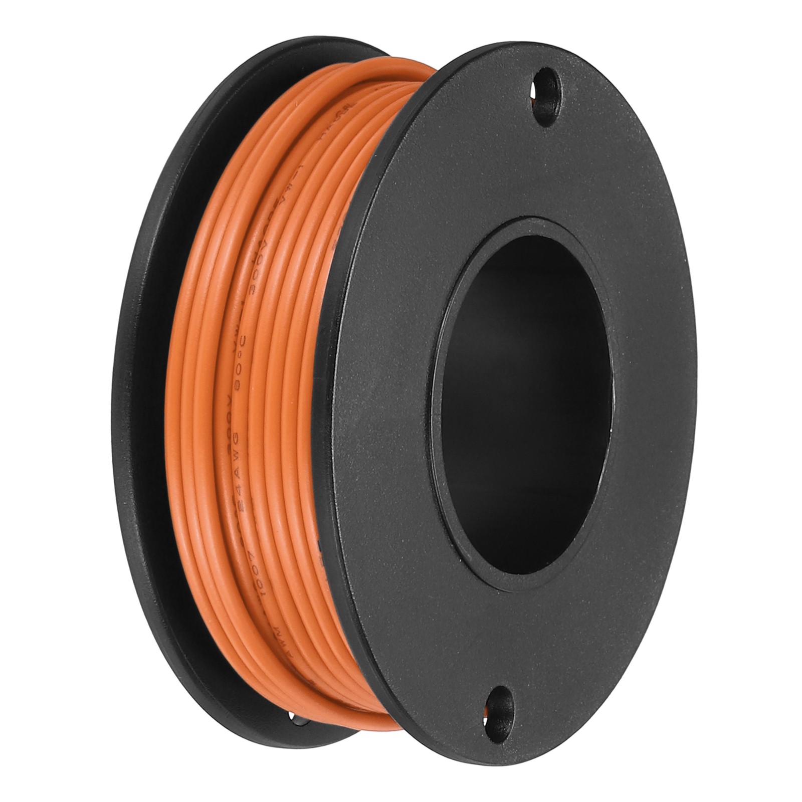 24AWG Stranded Wire PVC Hookup 10M/33ft Orange, Electrical Wire UL1007 Spool