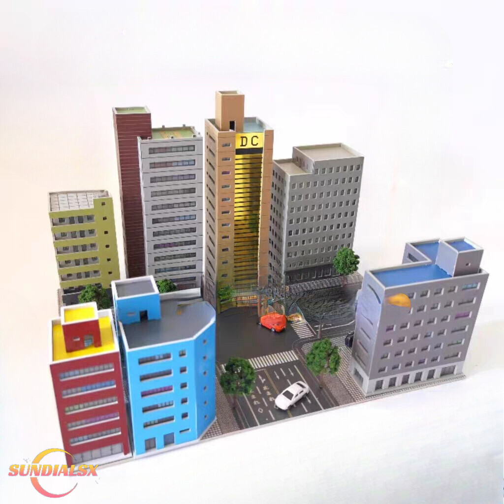 Diorama 1:300 Building Model City Railway House Scene Architectural Model Gift