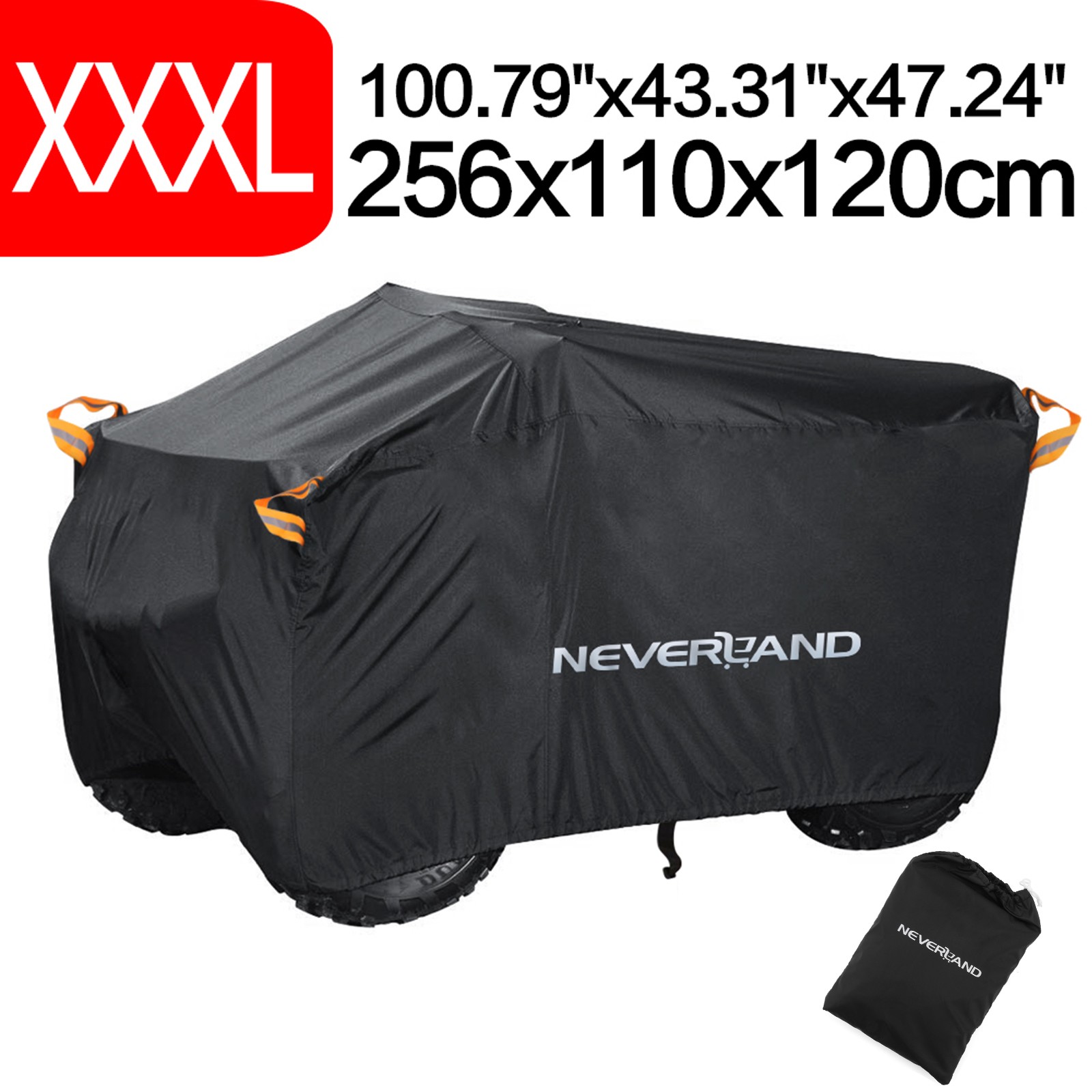 3XL Black ATV Waterproof Cover For Honda Rancher Foreman TRX 420 400 350 450 500