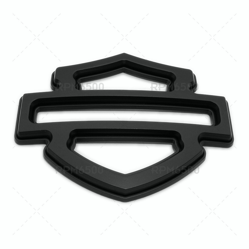 Harley CVO Custom Tank Logo Emblems, Flat Black Double Layer (set of 2)