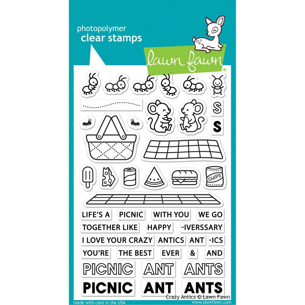 Lawn Fawn Photopolymer Clear Stamp Set Crazy Antics