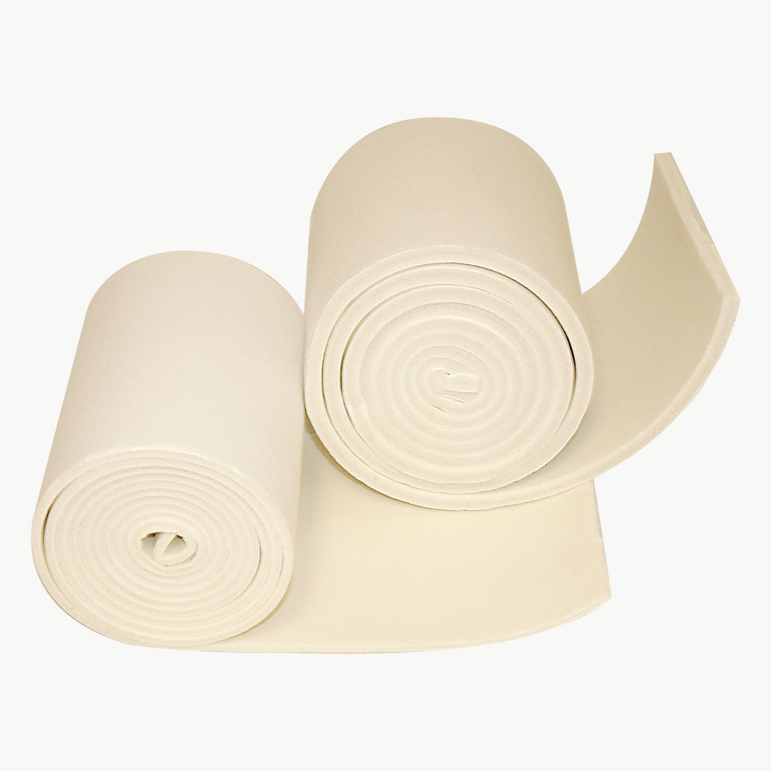 Jaybird & Mais 30/31 Adhesive-Backed SBR Foam: 1/8 in. thick x 5 in x 6 ft. Whit