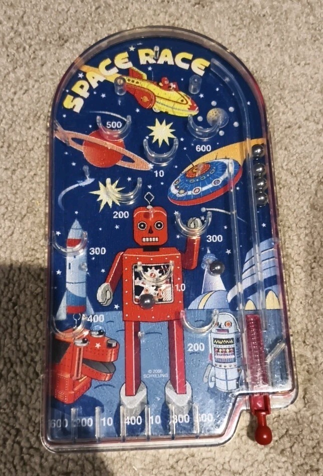 Schylling Space Race Mini Pinball Game 2008 - Fun Travel Toy