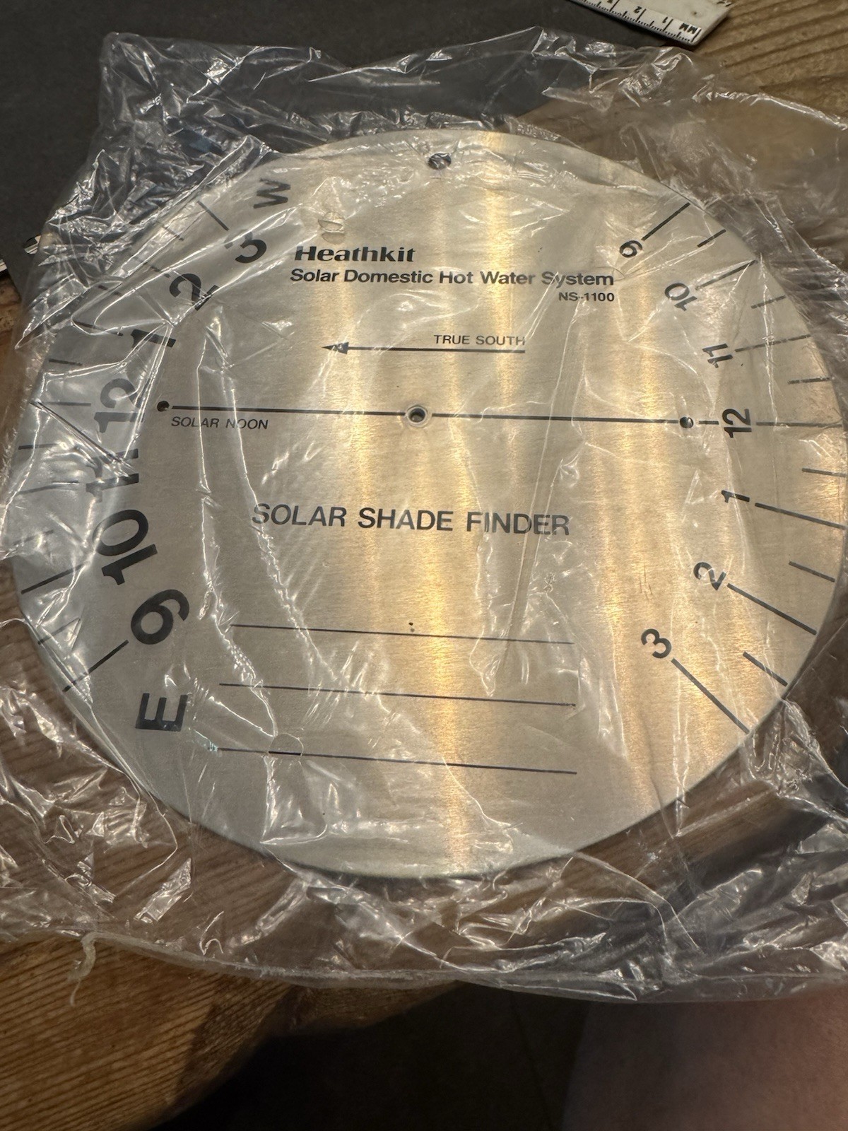 1981 Heathkit Solar Shade Finder Metal Disk NS-1100 Solar Domestic Hot Water