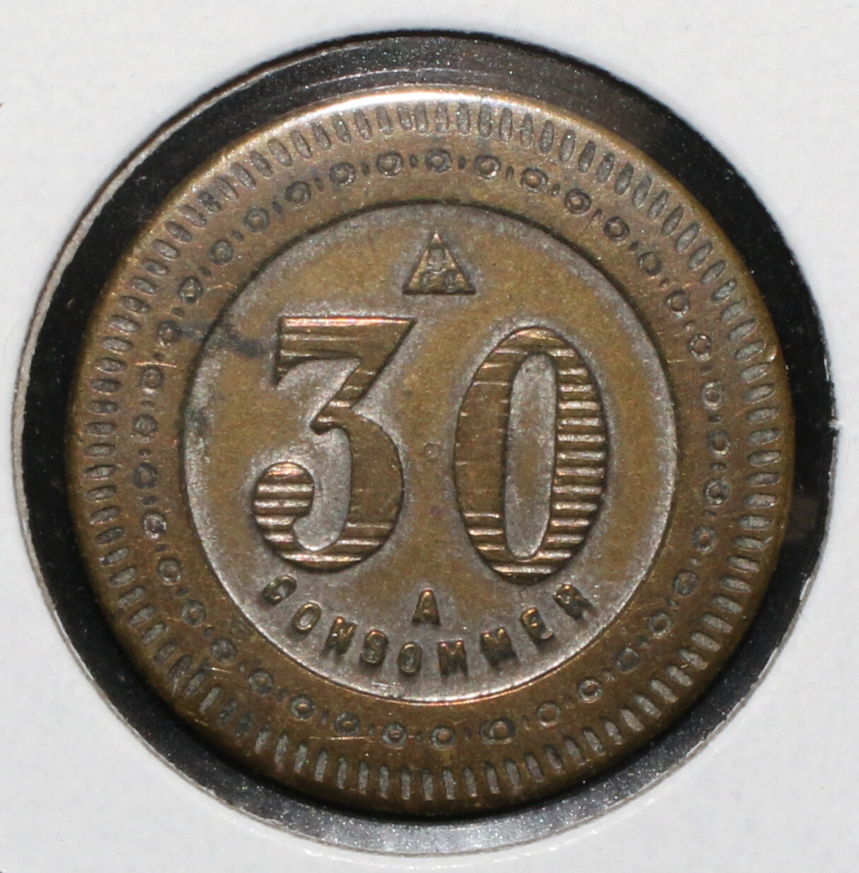 France Consommer Token M.J. "30" - 07309