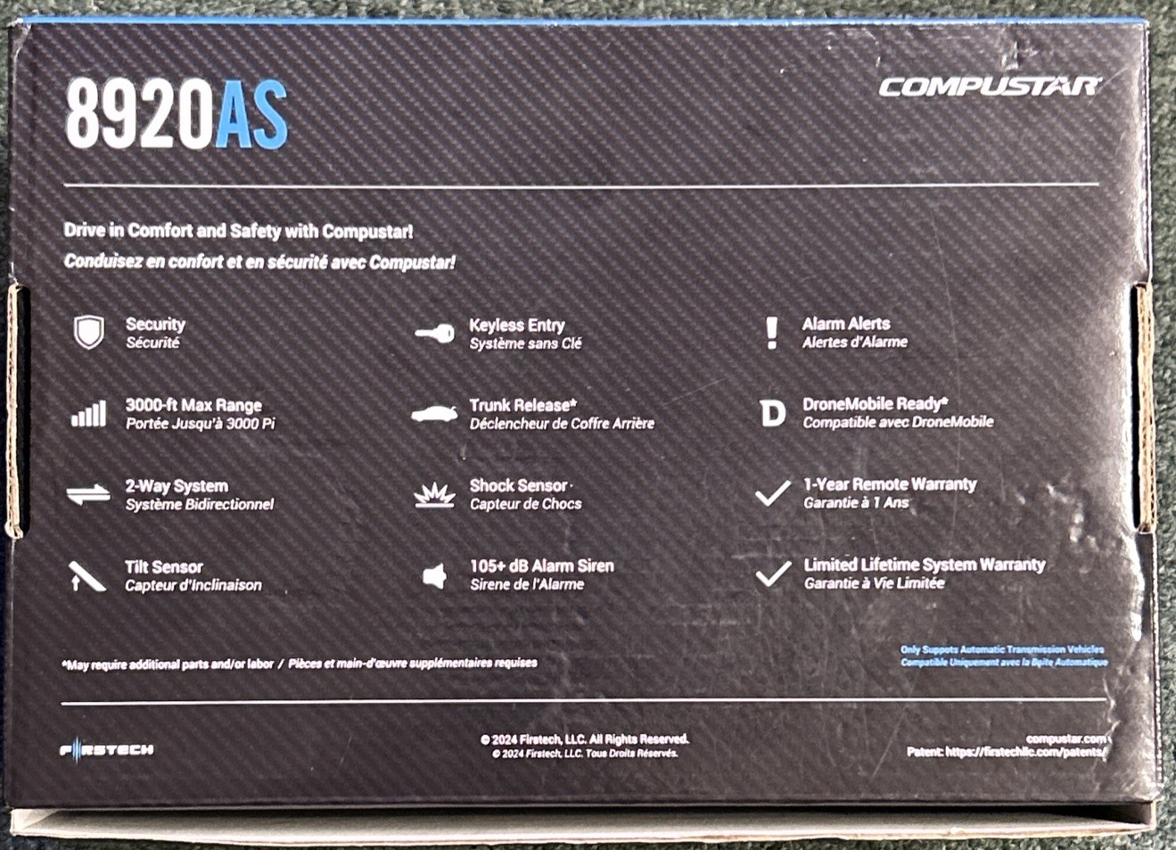 Compustar All-in-One CS8920-AS 2-Way Interactive LCD Remote Starter Kit & Alarm