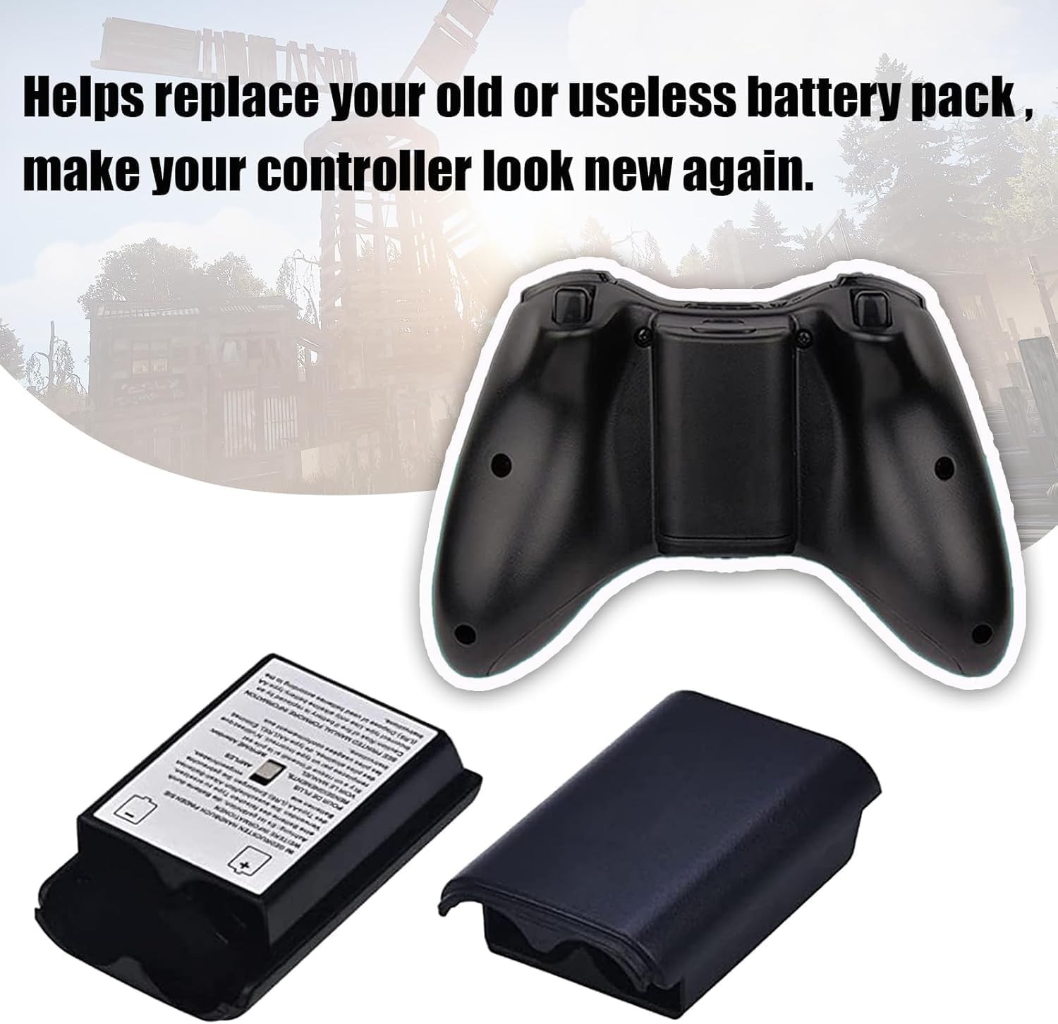AA Battery Back Cover Case Shell Pack For Xbox 360 Wireless Controller Black Lot