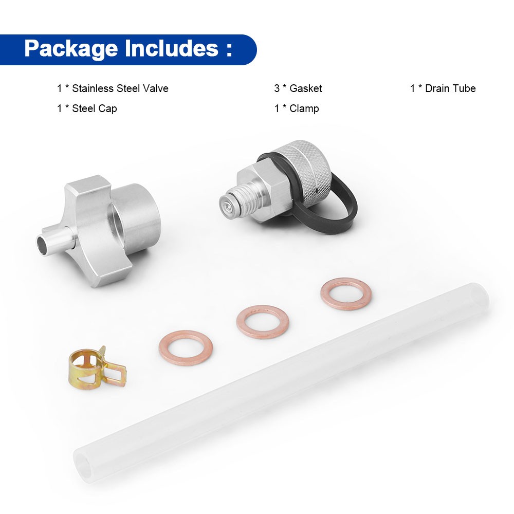 M14x1.5 Quick Twist Oil Drain Valve Stainless Drain Hose Attachment No Mess