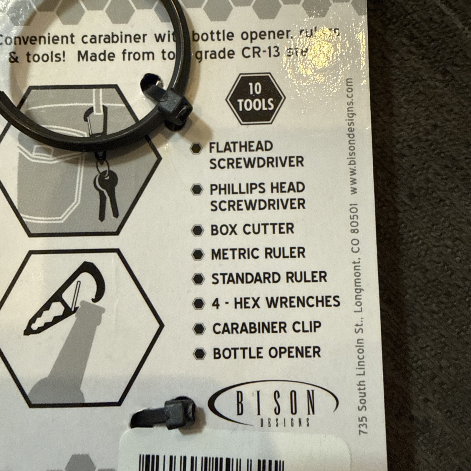 Bison Kool Tool Klip Pocket Multitool - 10 Tools In 1