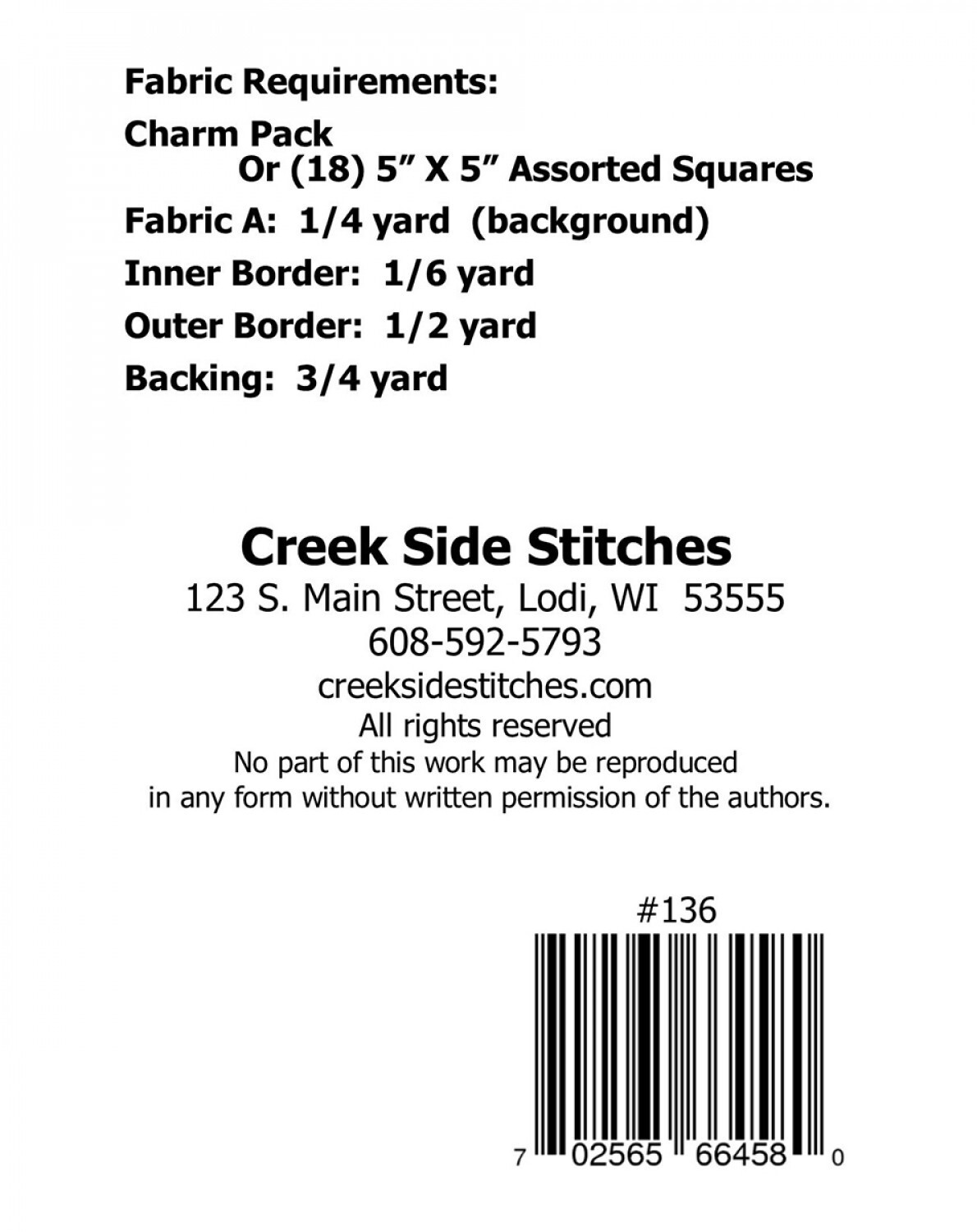 Creek Side Stitcher Charming Friendships Table Runner /Topper Quilt Pattern