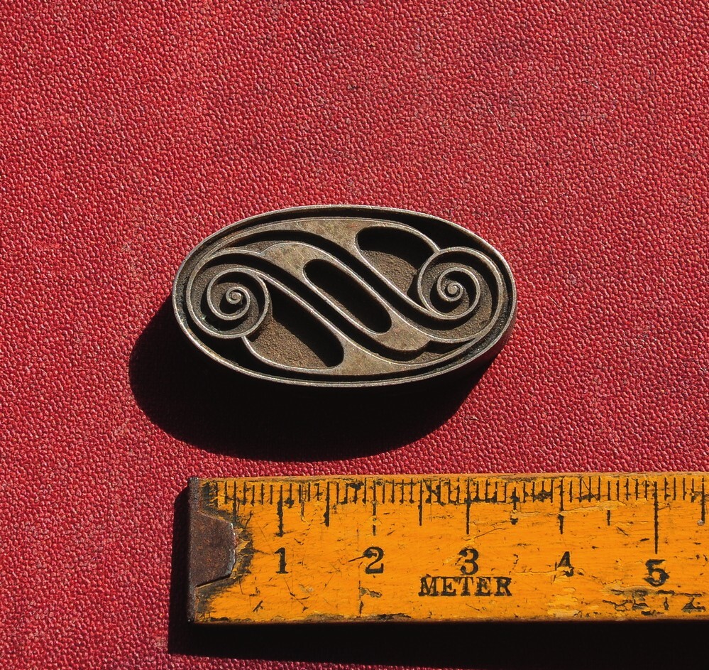 brass ornament bookbinding Art Nouveau gilding bookbinder embossing leather diy*