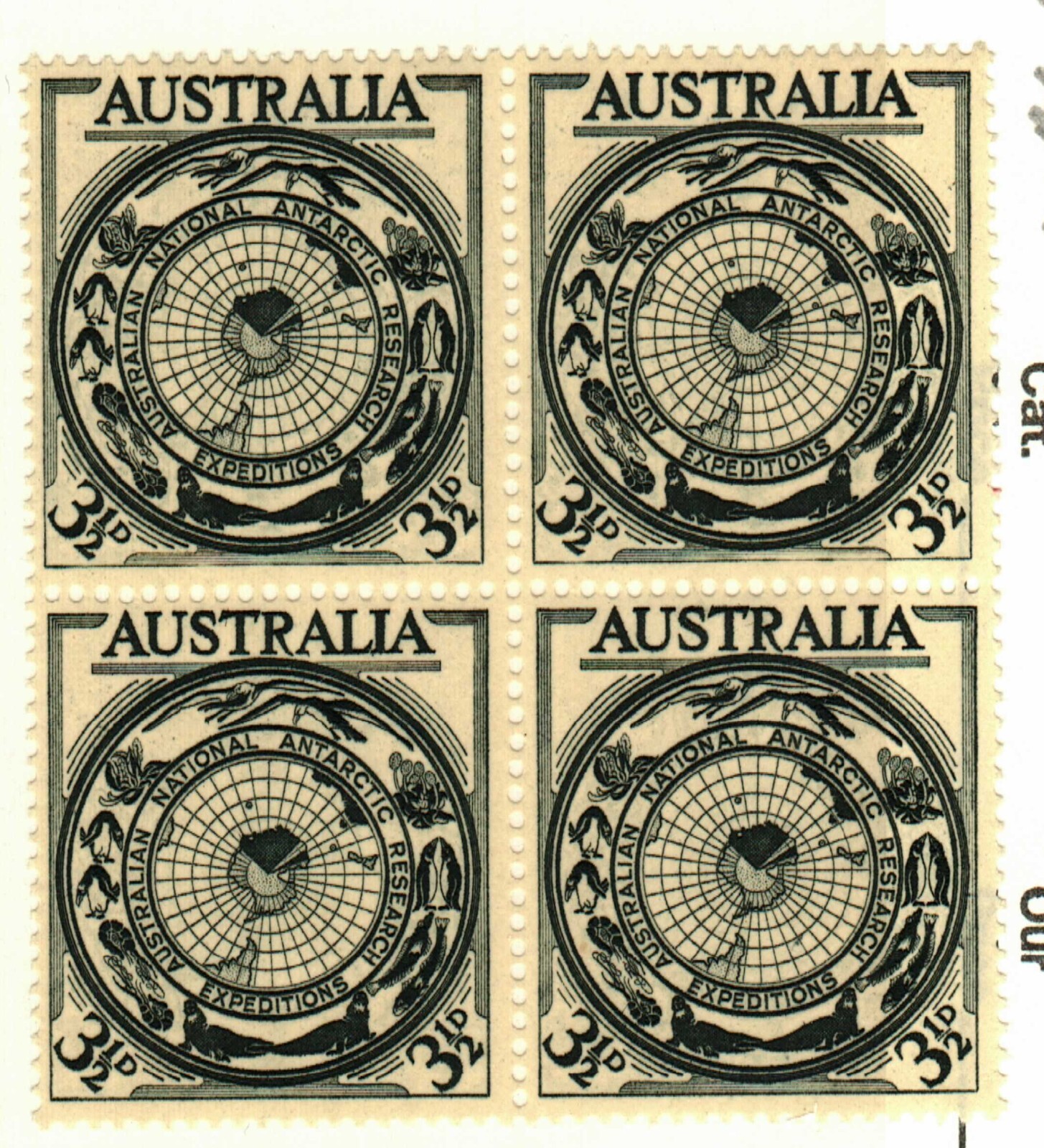 Australia #276 Block (4 stamps) MNH Antarctic Research
