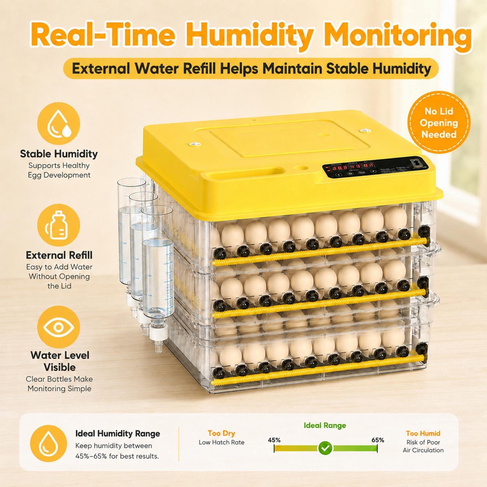216 Egg Incubator for Hatching Eggs with Automatic Egg Turning Humidification
