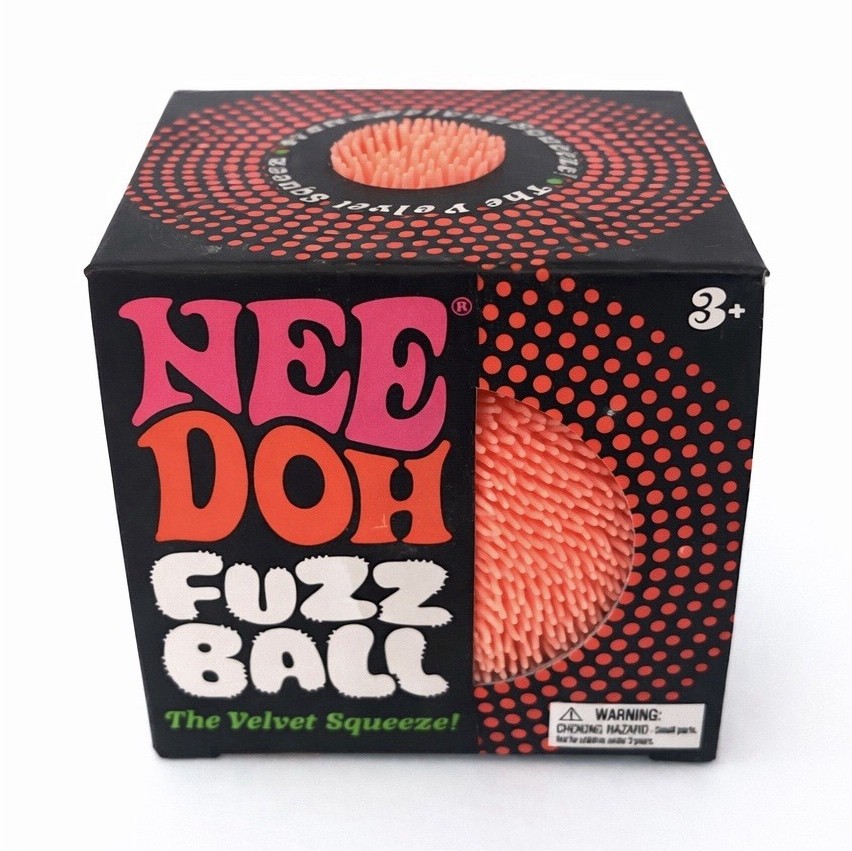 Nee Doh Fuzz Ball Orange Fidget Stress Ball Sensory Toy Schylling New