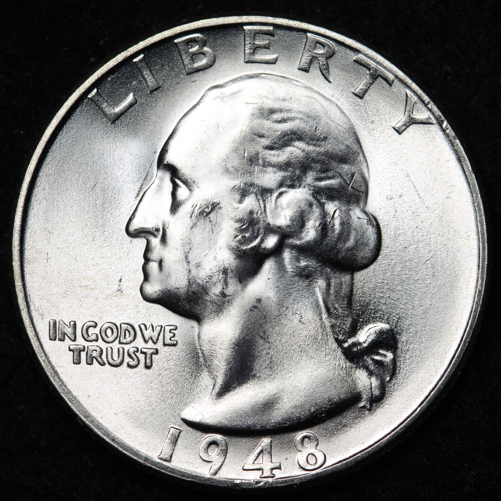 UNCIRCULATED UNC MS 1948-S WASHINGTON SILVER QUARTER FREE SHIPPING
