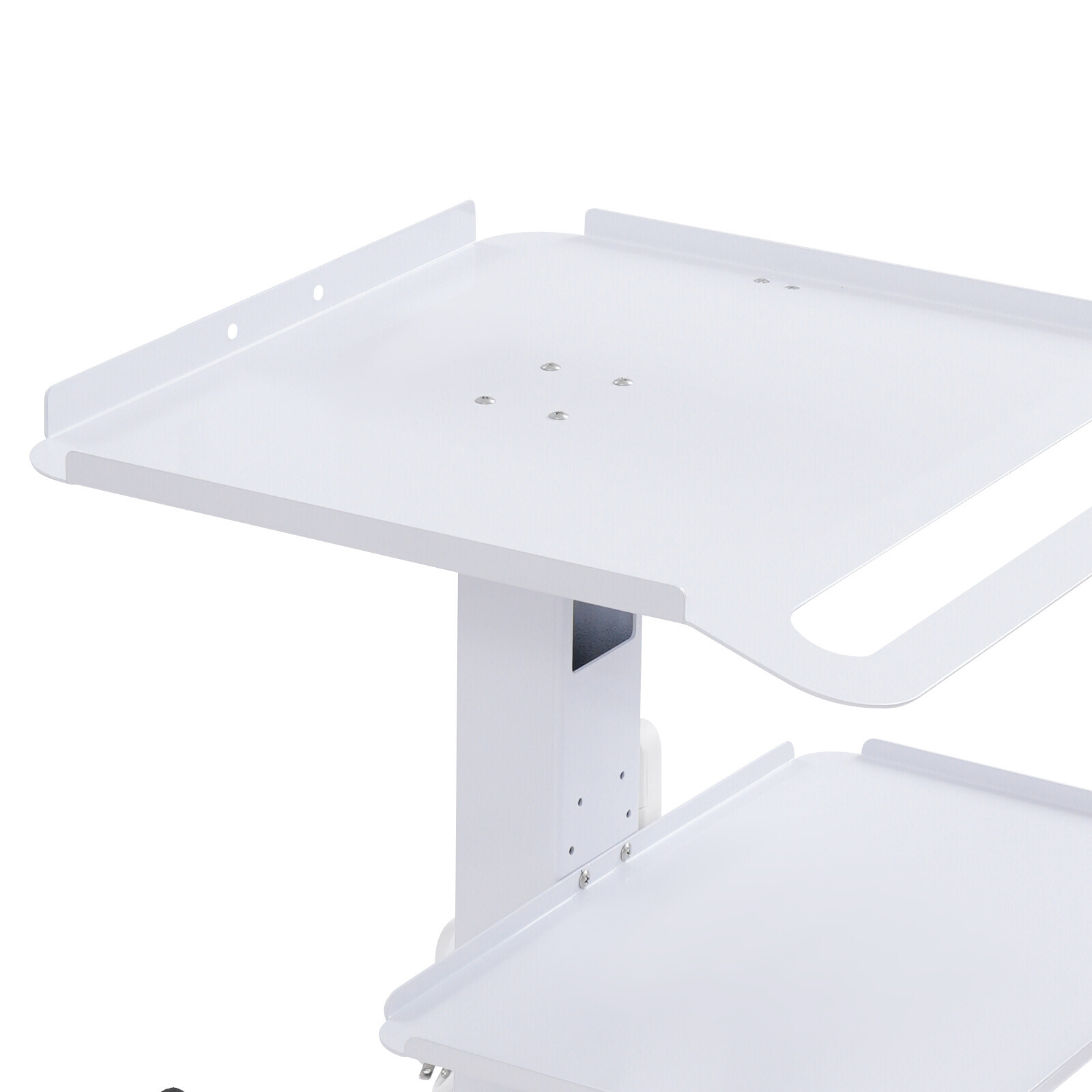 Adjustable Rolling Computer Cart, Mobile Standing Workstation, Mobile Cart