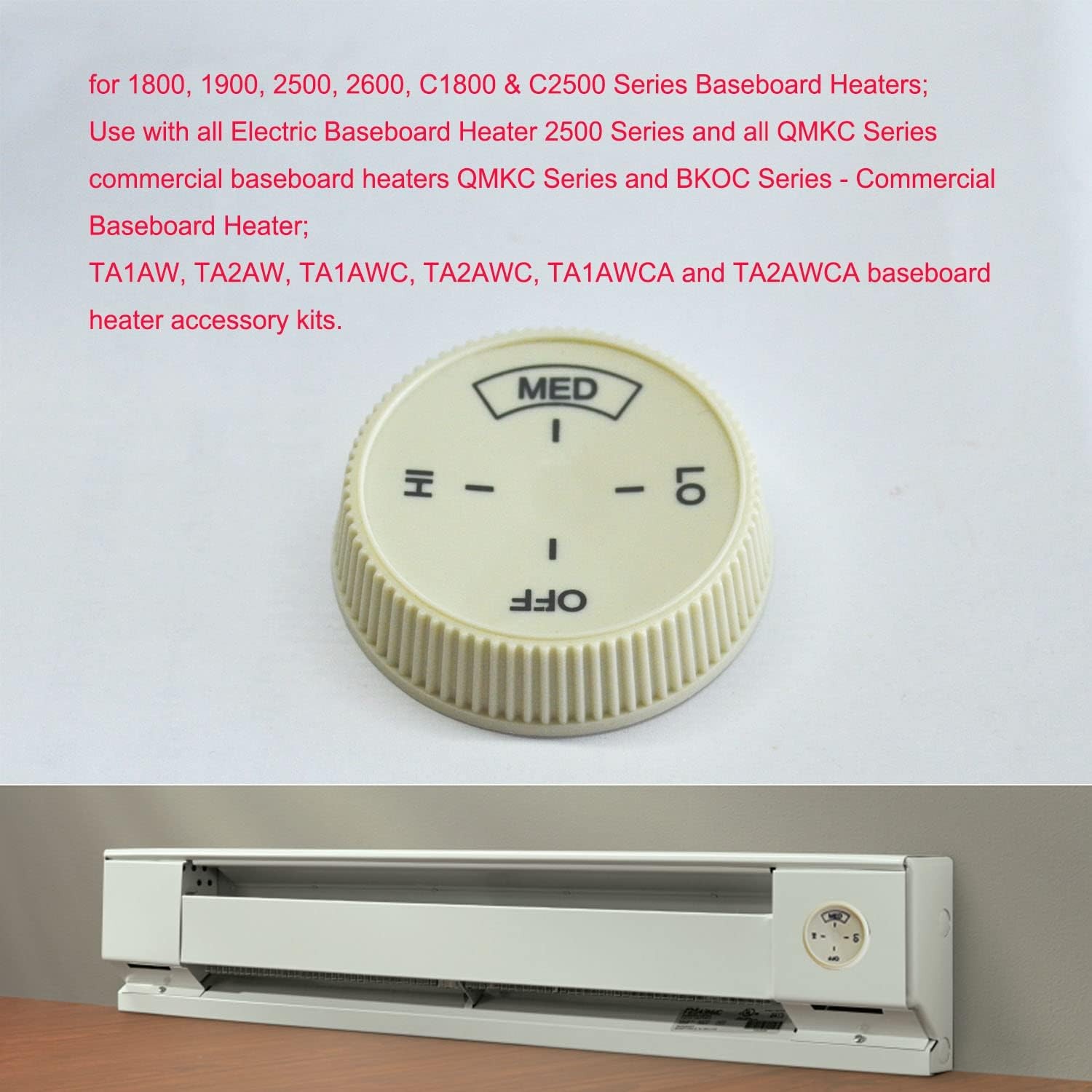 5Pcs Baseboard Heater Thermostat Temperature Control Dial Knob Replace