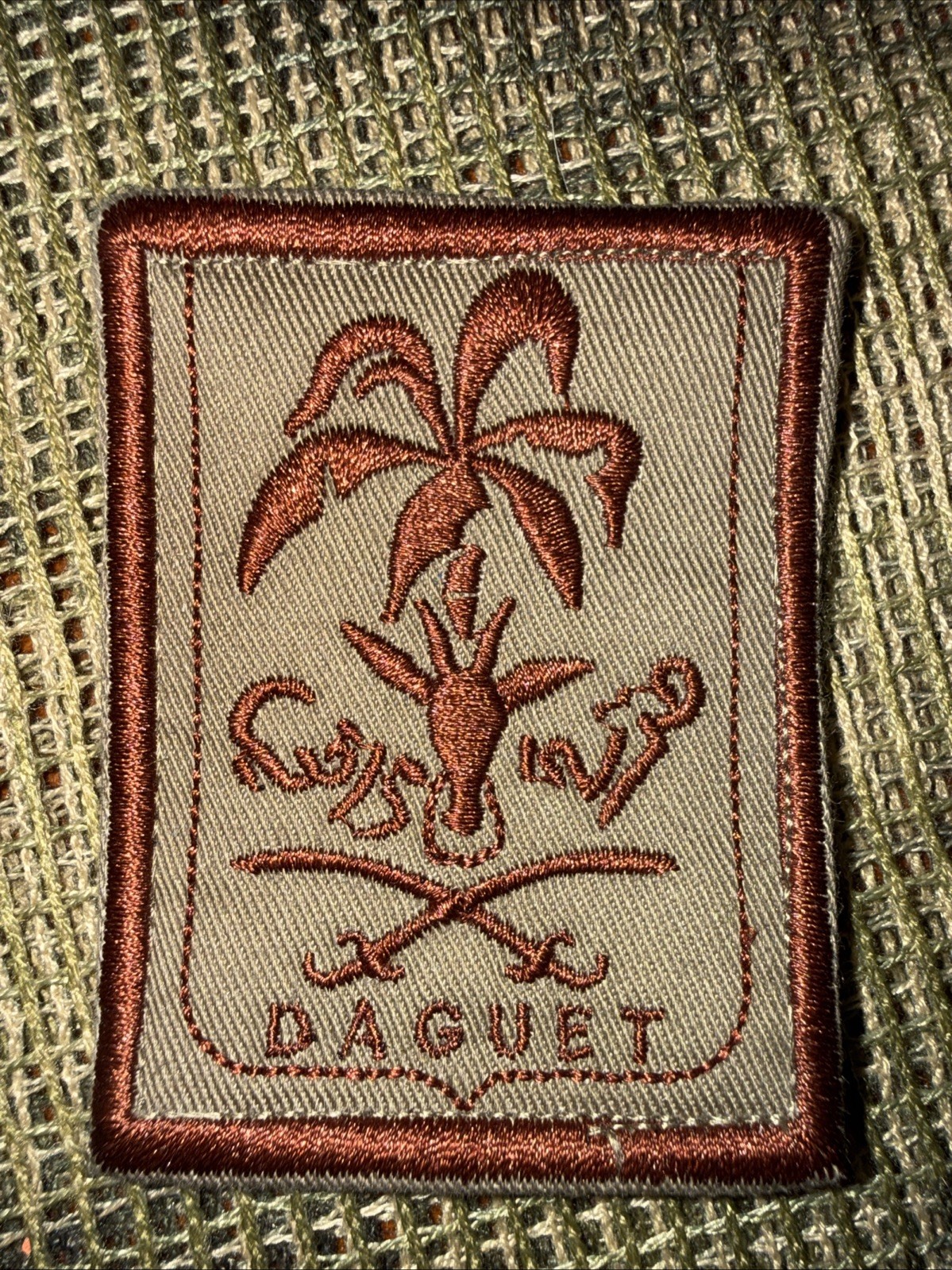 French NATO Forces Forces Operation DAGUET Pocket Patch Brown And Tan