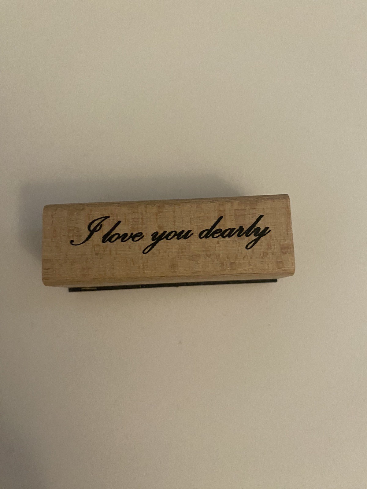 I Love You Dearly Wood Mounted Rubber Stamp RS1