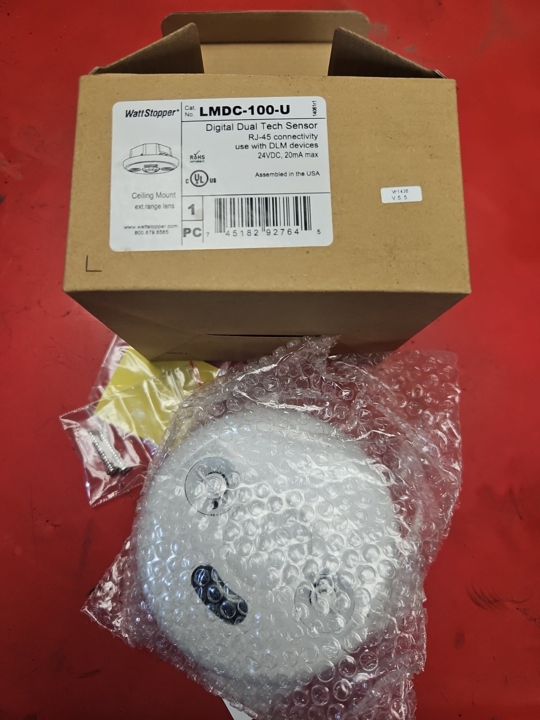 Watt Stopper LMDC-100-U Digital Dual Tech Ceiling Mount  New