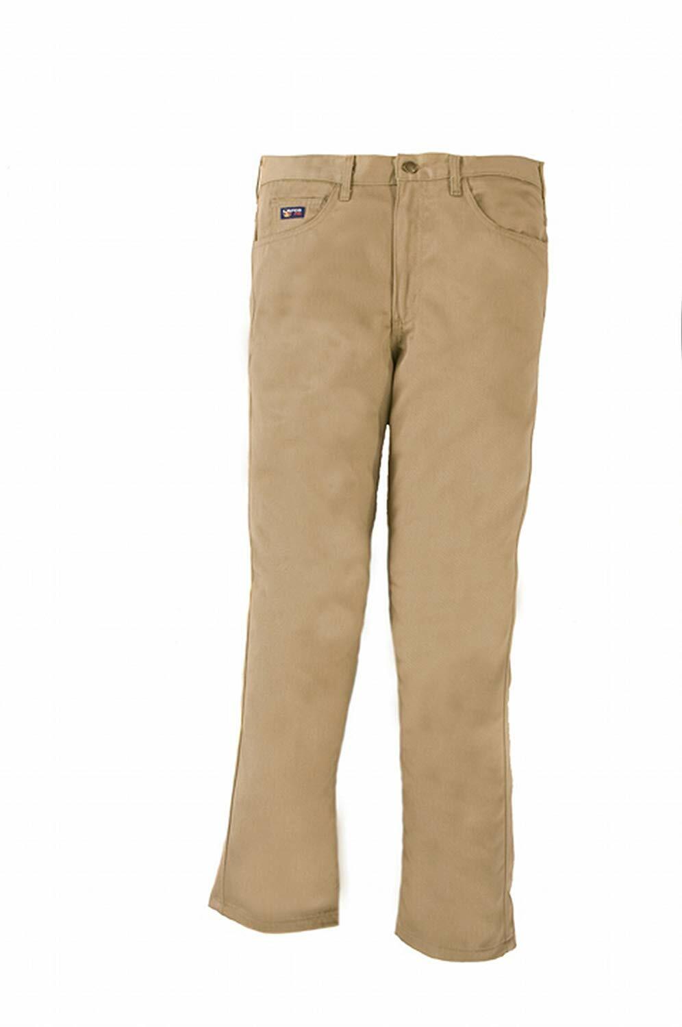 LAPCO P-INK-32X36 Lightweight Flame Resistant Uniform Pant, Khaki, 42x30