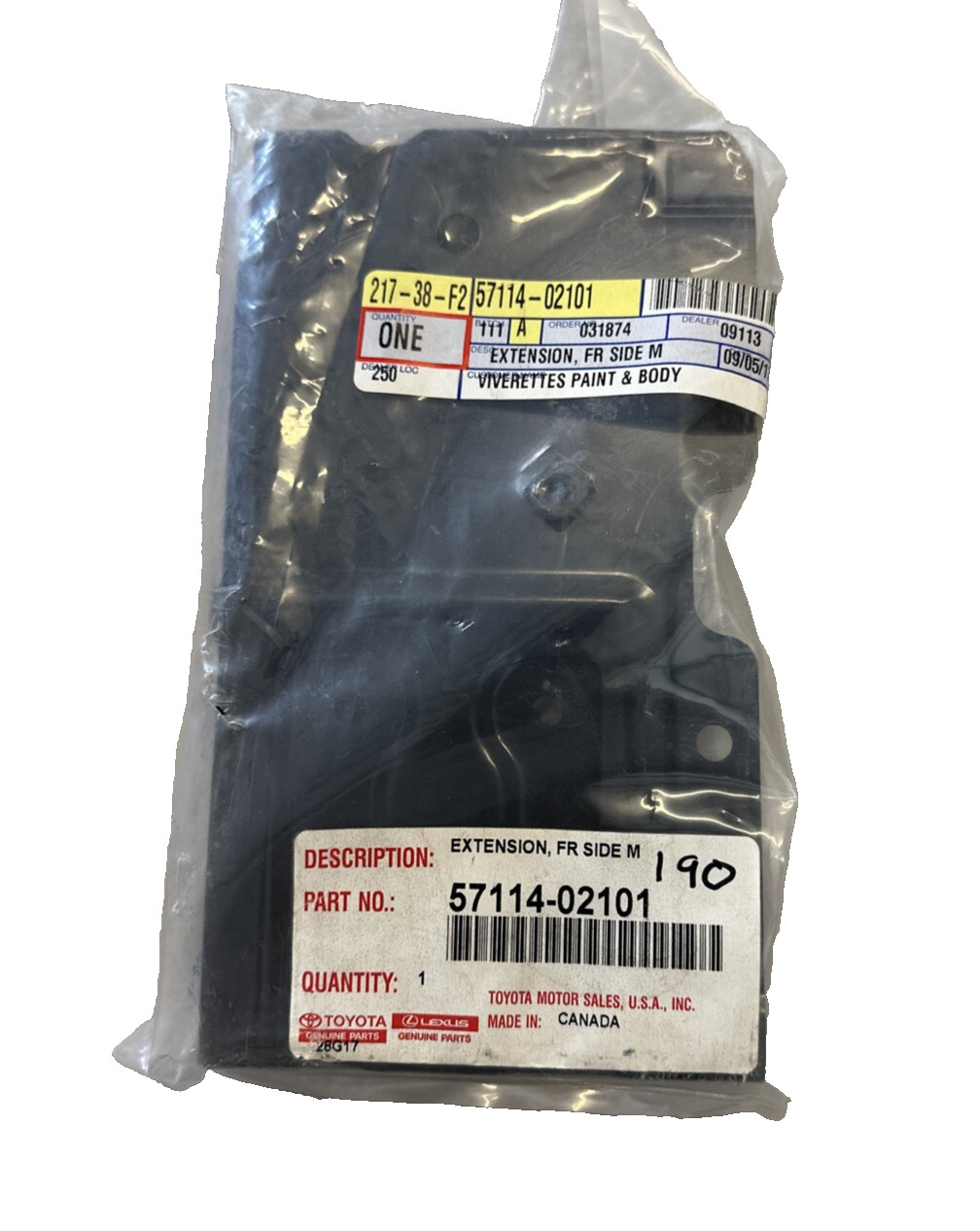Genuine Toyota Rail Extension 5711402101