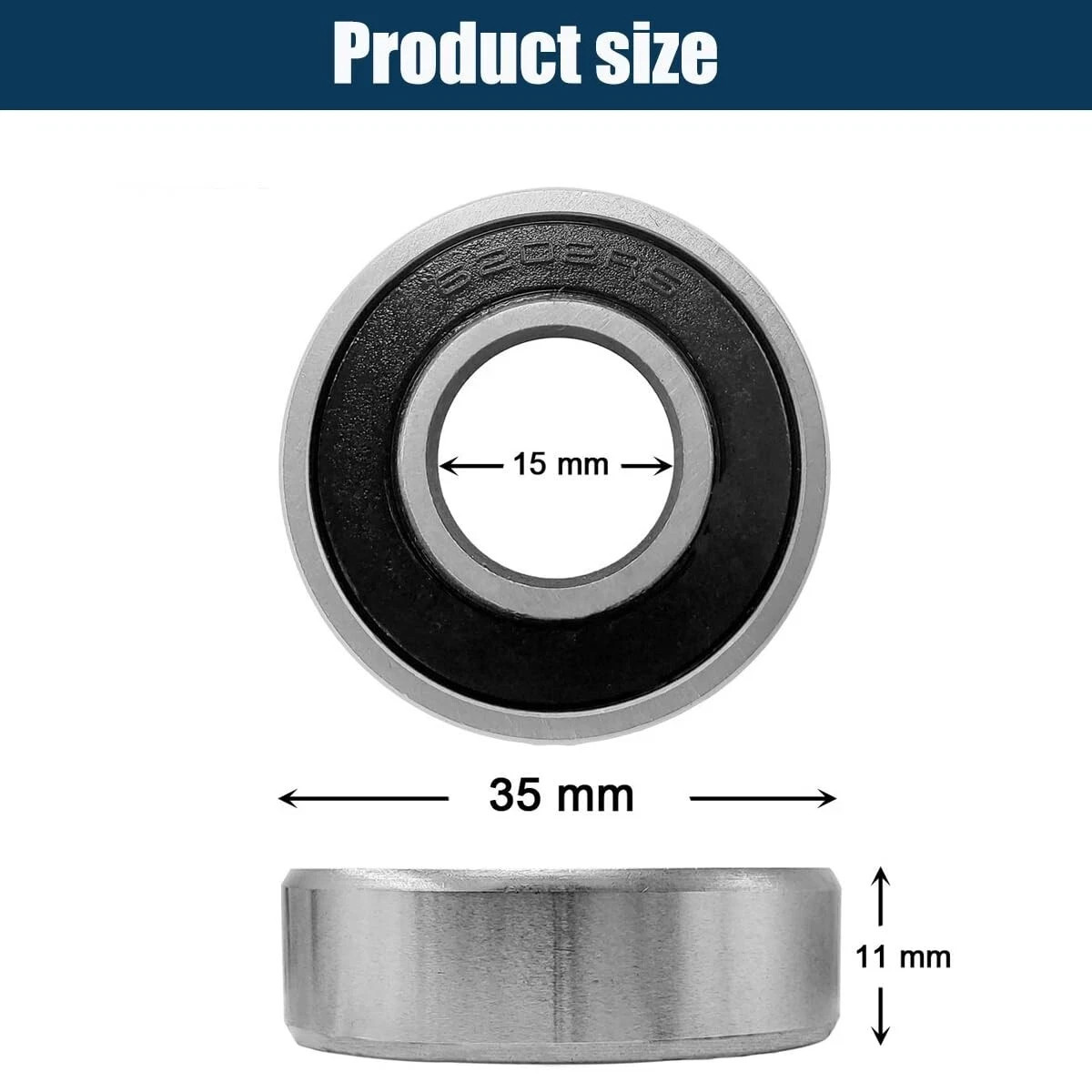 (10 PACK) TIMKEN 6202-2RS 15X35X11MM Double Rubber Seal Ball Bearings