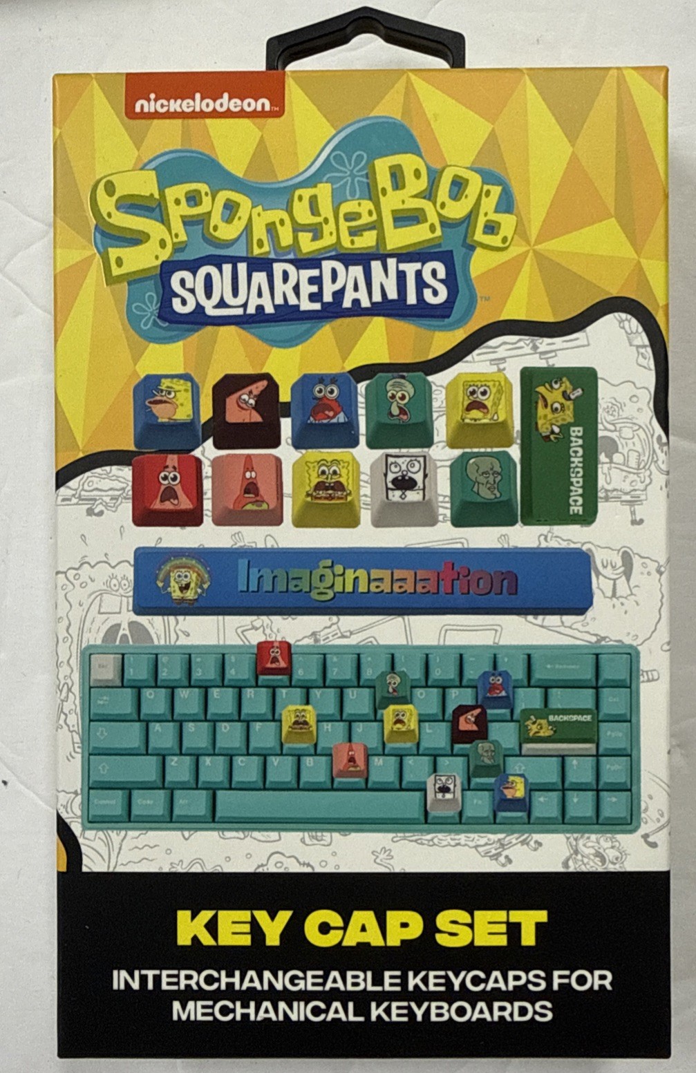 Nickelodeon Spongebob Key Cap Set Interchangeable Keycap For Mechanical Keyboard