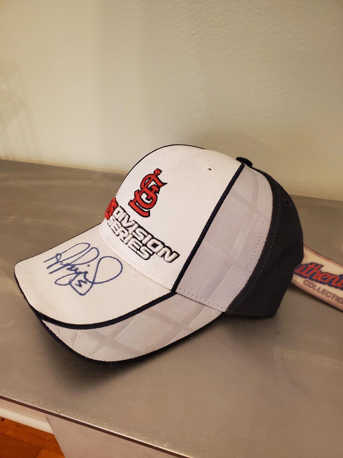 Albert Pujols signed 2005 NLDS Hat