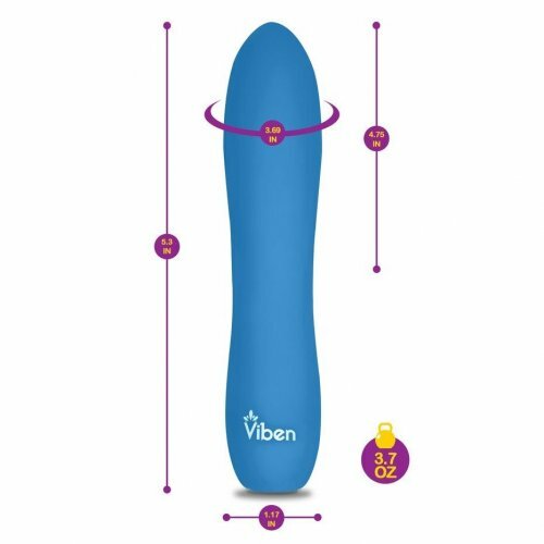 Viben Vivacious 10 Function Rumble Motor Rechargeable Bullet - Ocean Blue