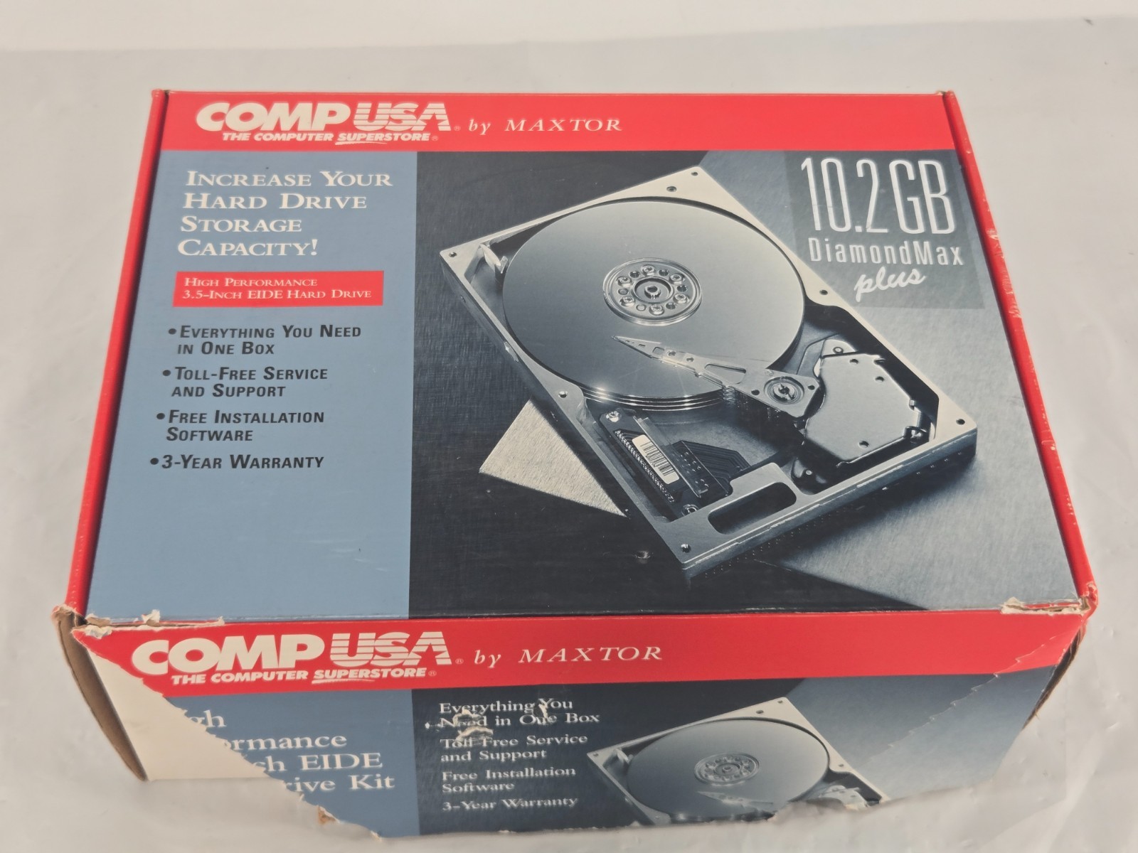 Maxtor 10.2GB DiamondMax 3.5 Inch EIDE Hard Drive Kit NEW OPEN BOX