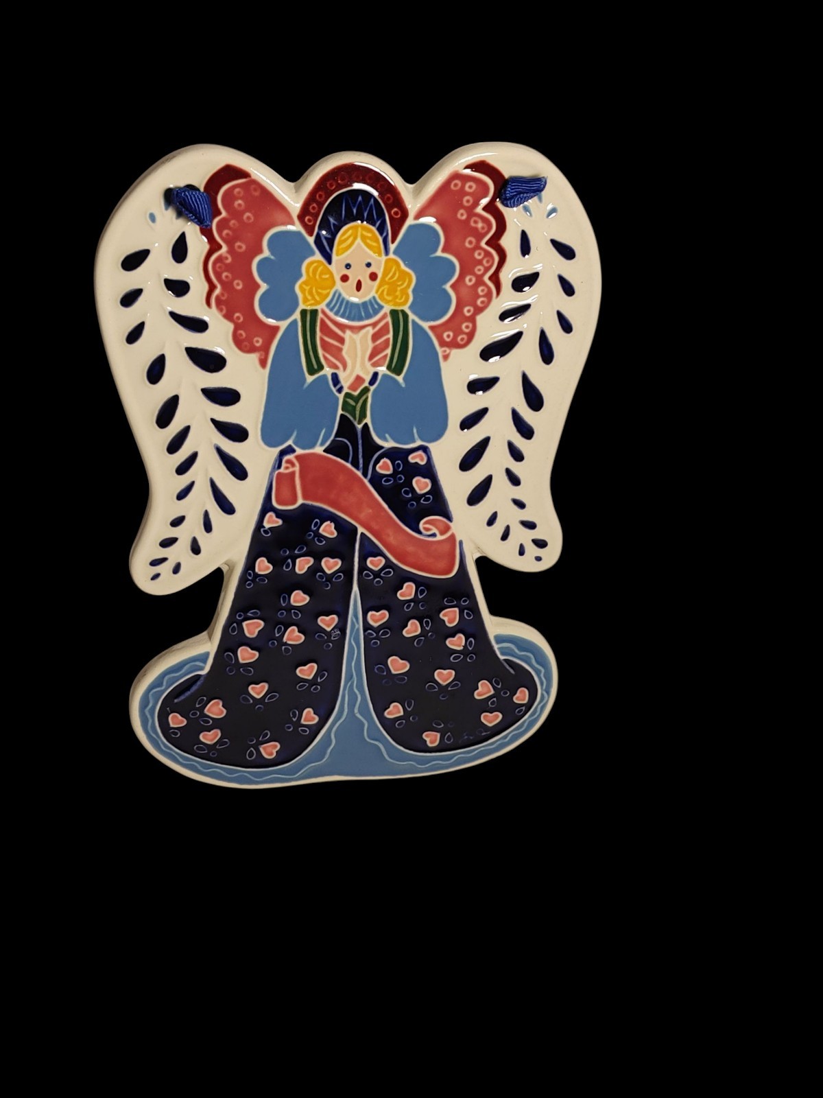 👼Vintage J. Duban Designs Rare Design Bell Bottom Flare Hippie Pink Heart Angel