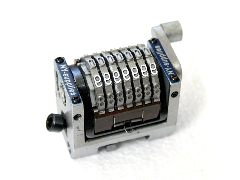 New 3/16" Rotary Straight Backwards Numbering Machine for Kirk Rudy, Heath
