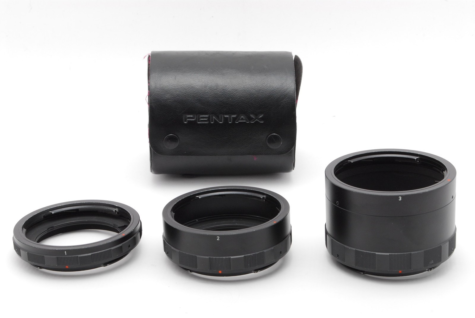 [TOP MINT w/Case] PENTAX 6x7 67 Auto Extension Tube Ring No.1 2 3 Set From JAPAN