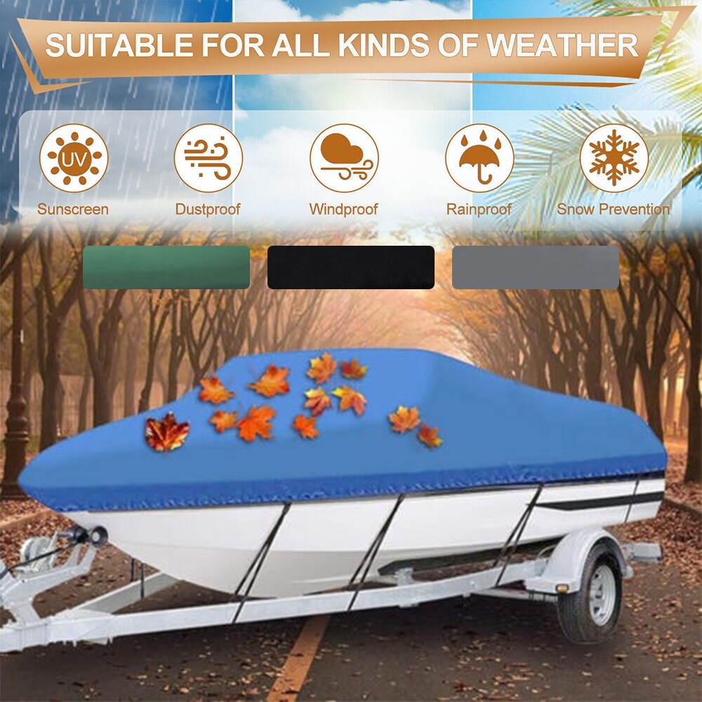 Boat Cover Fishing V-Hull Waterproof Heavy Duty Marine Grade Dust Trailerable
