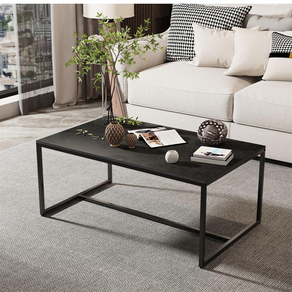 Rectangular Coffee Table Sintered Stone Cocktail Table For Living Room Apartment