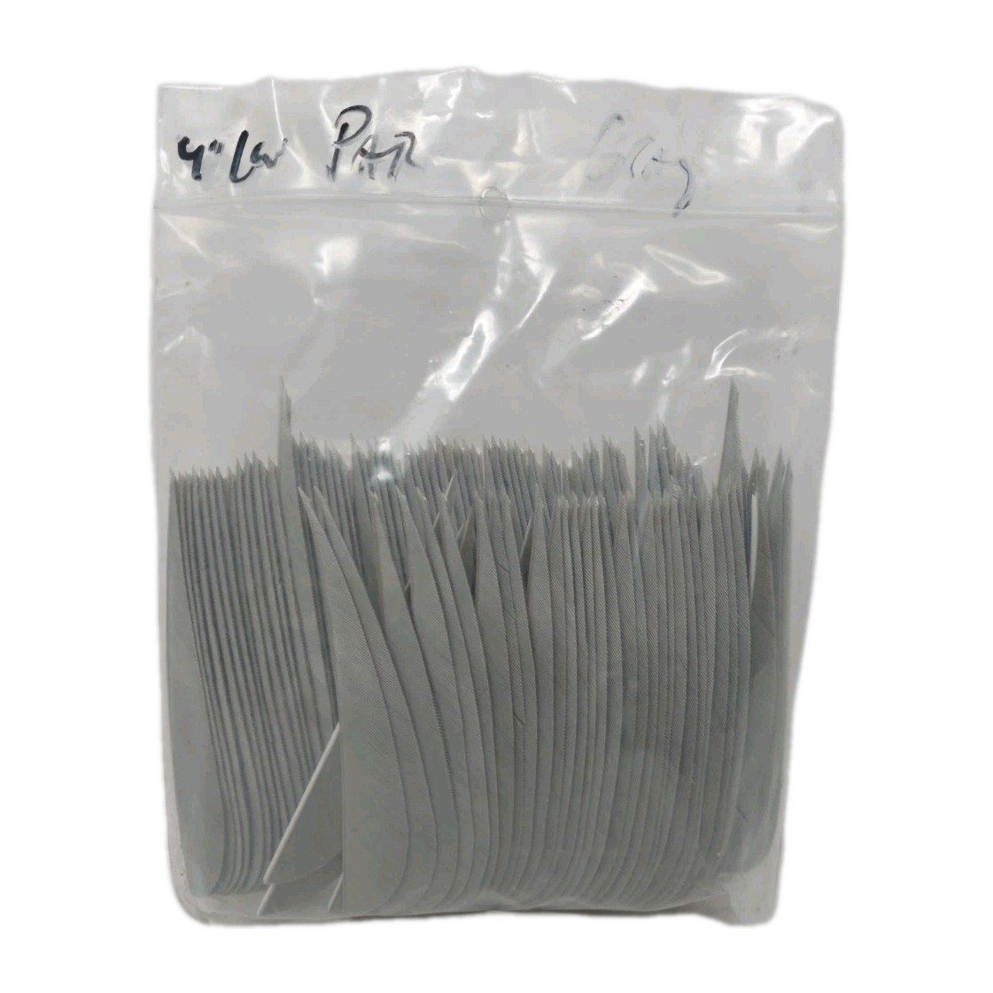 100pk Archery Arrow Feathers 4" Left Wing: Parabolic Gray