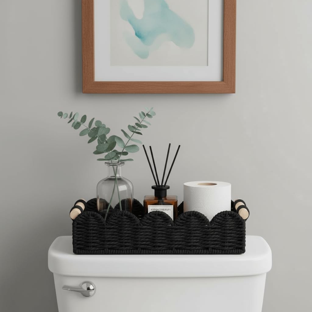 Storage Basket Organizer, Small Wicker Decor Basket