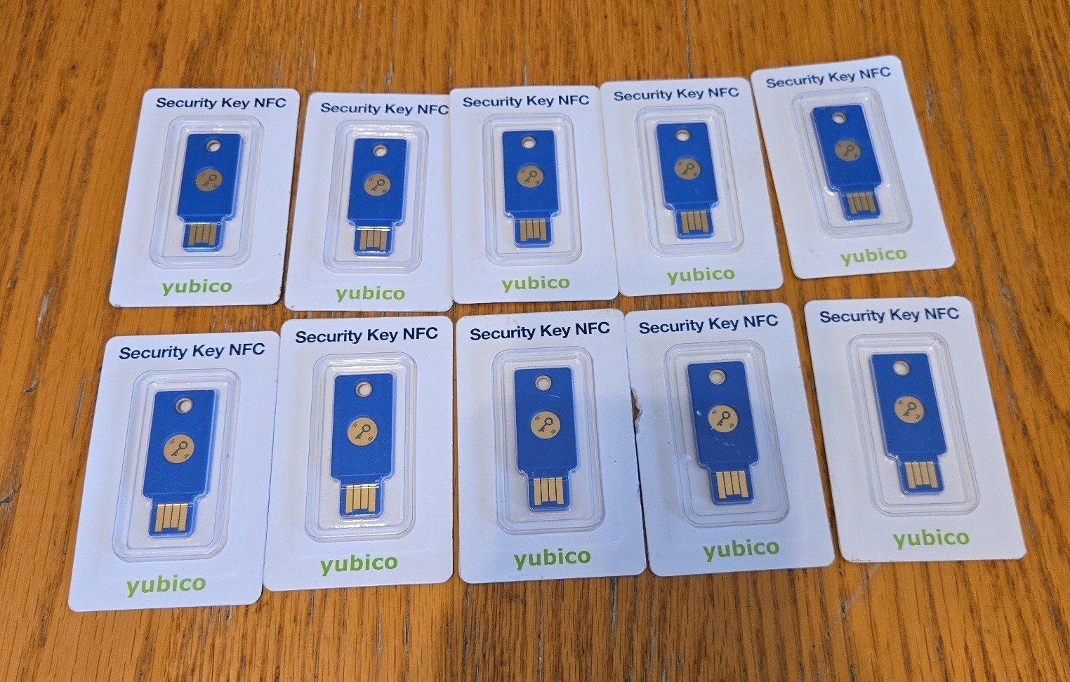 security key nfc yubico lot of 10 new