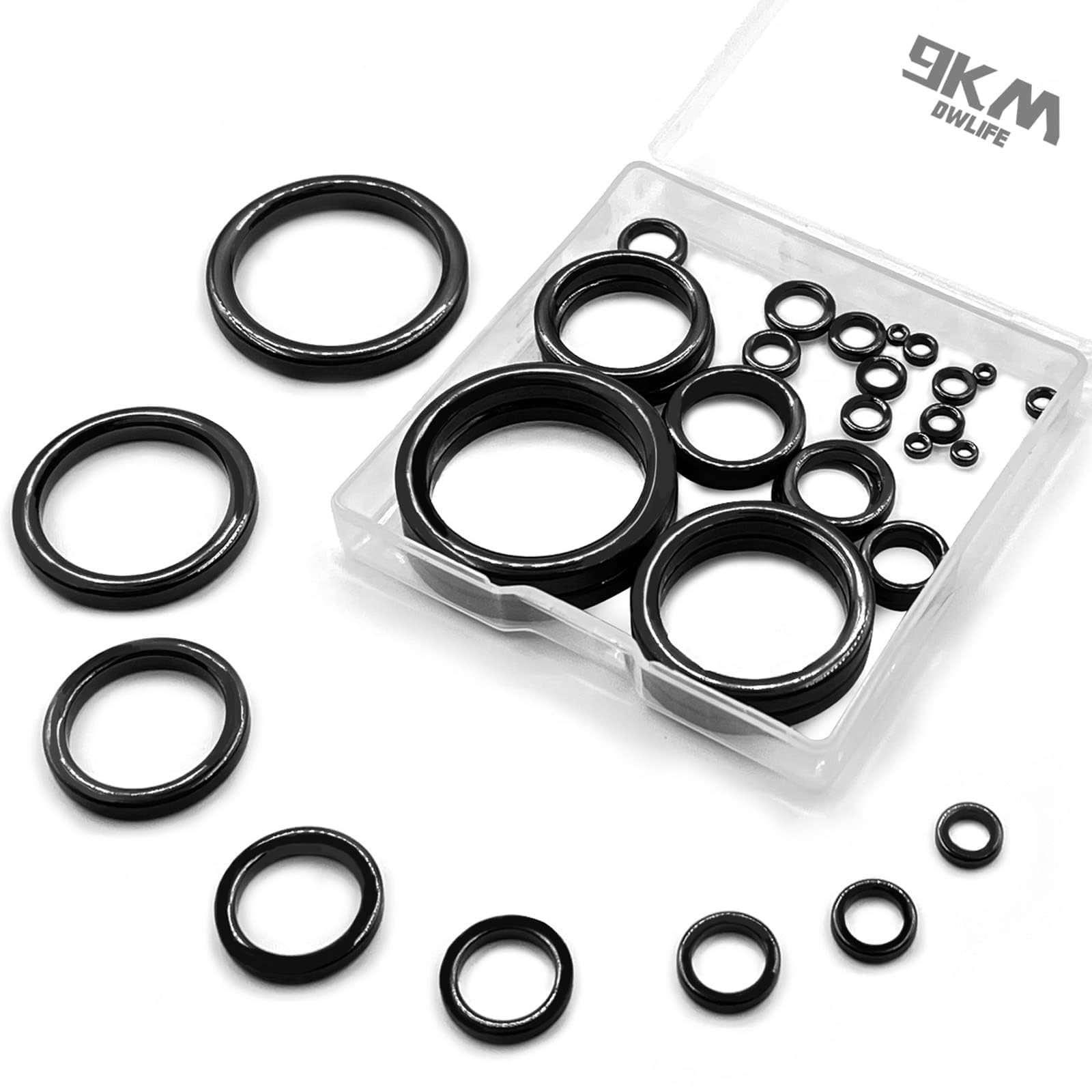 Fishing Rod Repair Ceramic Guide Ring 28pcs Kit 14 Sizes 0.13in to 1.86in