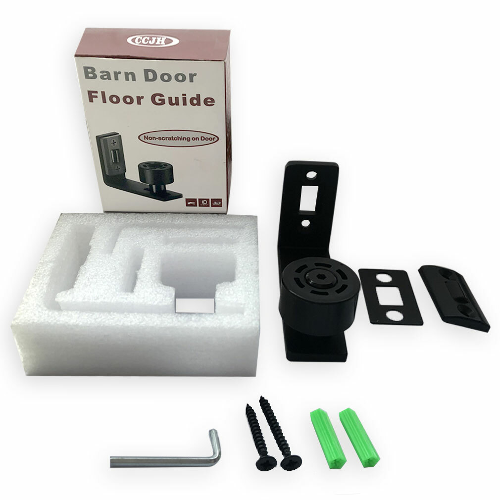 1 Pack CCJH Adjustable Wall Mount Floor Guide For Sliding Barn Wood Door