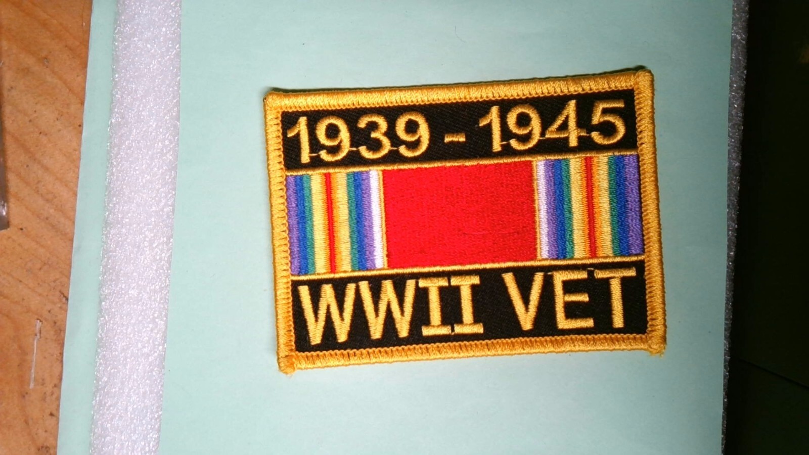 MILITARY PATCH SEW ON 1939-1945 WWII VET