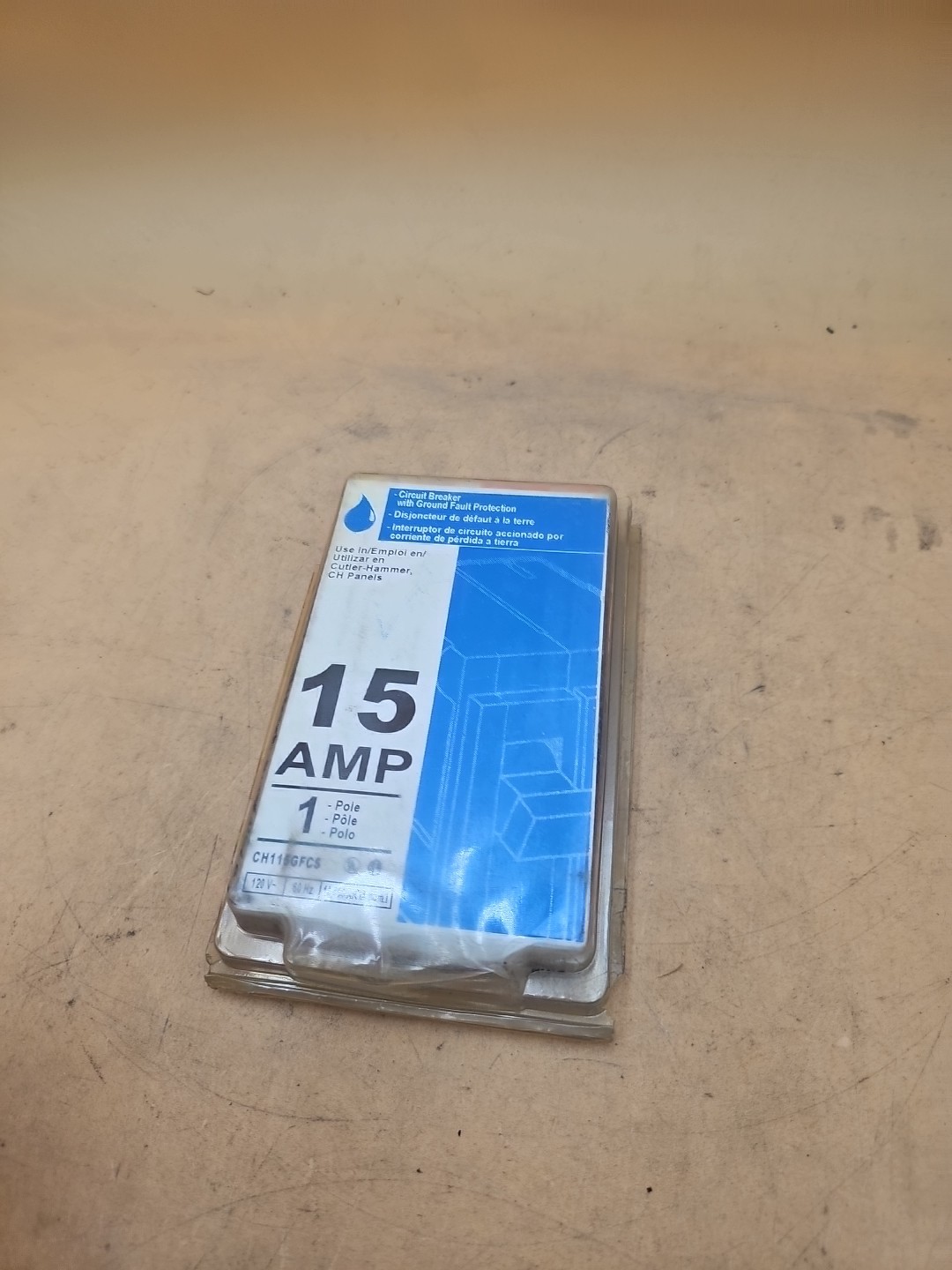 Eaton Cutler Hammer CH115GF 1 Pole 15 Amp GFCI Type CH Circuit Breaker