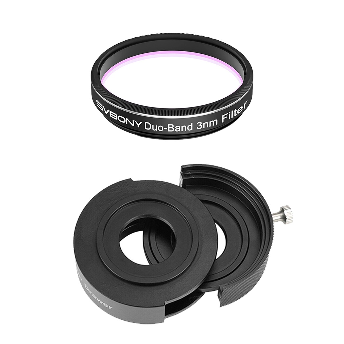 SVBONY SV220 Telescope Filter H-Aa & OIII 3nm 1.25'' Nebula +SV226 Filter Drawer