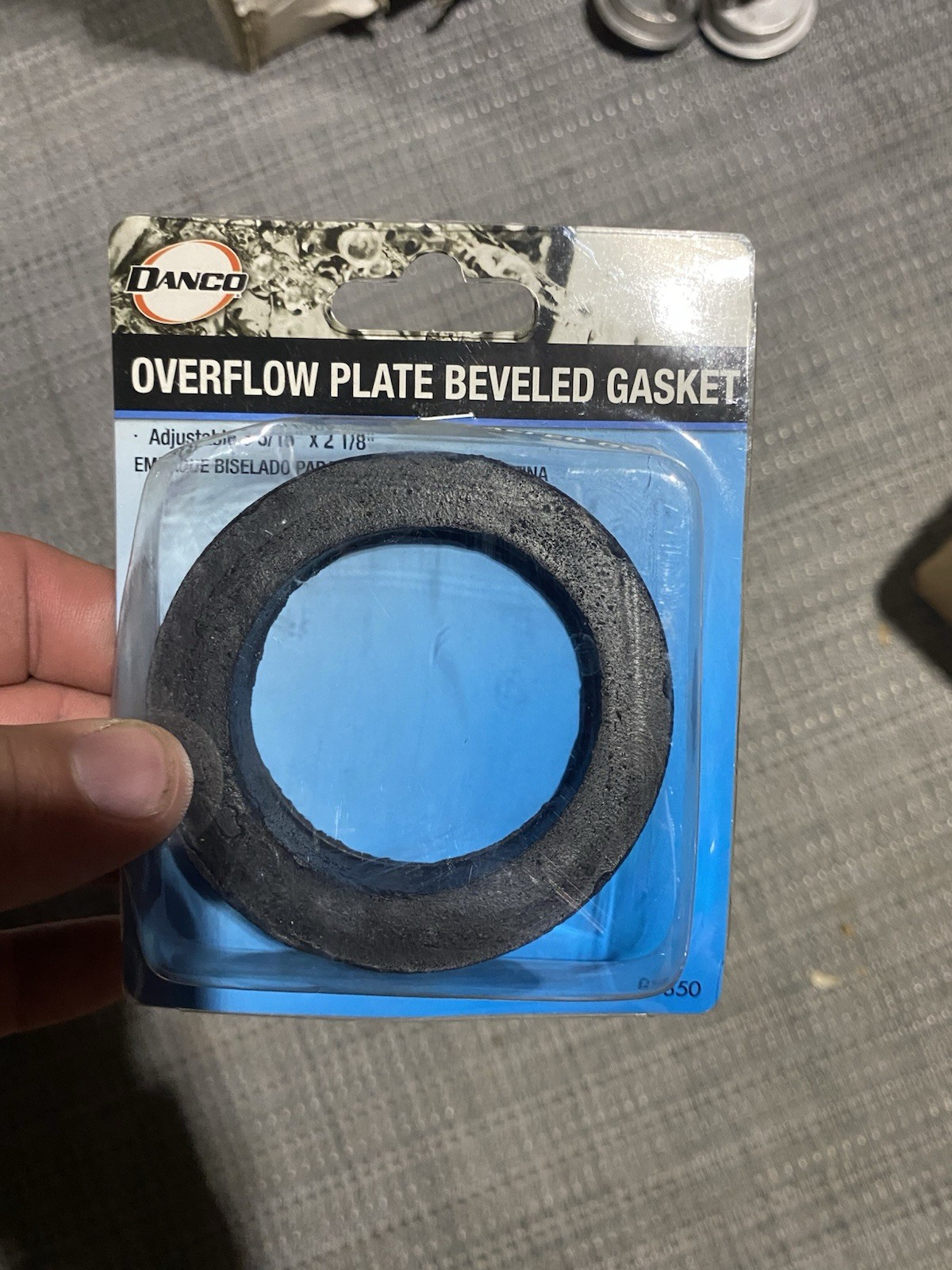 Danco 88350 Overflow Plate Gasket, 3-3/16 in. O.D. x 2-1/8 in. I.D.